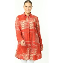 Ladies First Desenli Tunik 9000-D09 Pamuk Kumaş