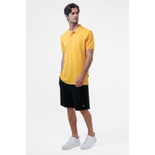 Back & Bond Sarı Slim Fit Pamuklu Polo Yaka Tişört