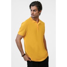 Back & Bond Sarı Slim Fit Pamuklu Polo Yaka Tişört