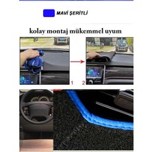 Desingonb Bmw 3 (2005-2013) 3D Torpido Koruma Kılıfı - Ön Göğüs Kaplama - Mavi Şerit