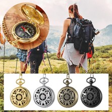 Liangduo Shop B Tarzı Kazımayı Cep Saati Pusula Retro Yürüyüş Kemer Zinciri Yelkenli Kamp Için Kamp Pusula, Su Geçirmez Survival Pusula (Yurt Dışından)