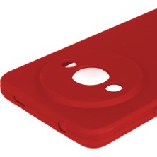 Case 4u Xiaomi Redmi A3 4g 2024 Kılıf Mat Renkli Yumuşak Kalın Sağlam Silikon Kılıf Biye Kırmızı