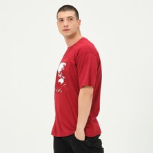 Owut Collection Owut Erkek  Harita Baskılı Oversize T-Shirt