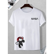 KİDS FACE Nasa Astronot Baskılı Pamuk Sokak Modası Erkek Çocuk T-Shırt