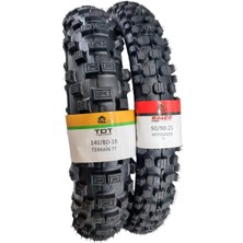 Tdt Tyres Enduro Lastik Takımı 140/80-18 ve 90/90-21 Tt Terrain