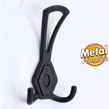 Badem10 Mali Askı Dolap Askılık Askılığı Banyo Mutfak Askısı Duvar Kapı Arkası Elbise Kıyafet Vestiyer Siyah