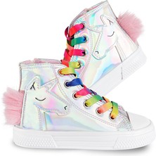 Denokids Kız Çocuk Unicorn Hologramlı Kız Sneakers