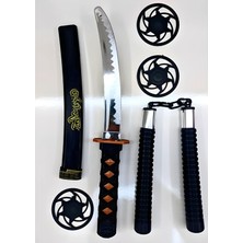 Ninja Samuray Savaşçı Kılıç Seti - Katana Mınçıka Shuriken Set - Oyuncak Ninja Savaş Kılıç Set