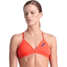 Arena Team Swim Top Tie Back Solid Kadın Pembe Yüzücü Mayosu 004768300