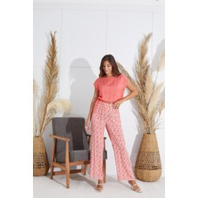 Kadın Kısa Kol Nar Çiçeği Pijama Takım C9T1N5O51