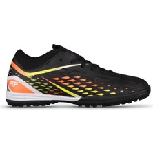 M.p Unisex Bağcıklı Siyah-Turuncu Halı Saha Futbol Ayakkabısı 241-1358GR