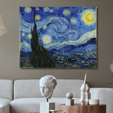 Gaagart Tekli Yatay Kanvas Duvar Tablosu Vincent Van Gogh Yıldızlı Gece
