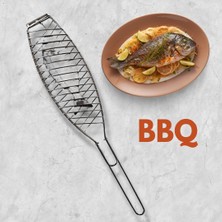 Nazarium Balık Izgarası Çelik 67X16 cm  Bbq  Barbekü Mangal Keyfi