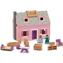 Melissa&Doug Melissa & Doug Ahşap Taşınabilir Küçük Mobilyalı Ev