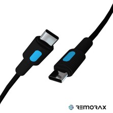 Remorax Coral Type C-C, 150 Cm, 60 Watt Power Delivery, Siyah Kablo + Mavi/Siyah Uçlar