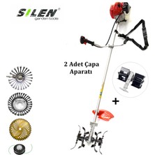 Silen Yan Tırpan + Çapa Makinesi (2 Adet Çapa) + Telli Fırça 3.2kw 4.6hp