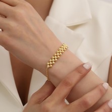 Nox Jewelry 925 Ayar Gümüş Top Detaylı Bileklik