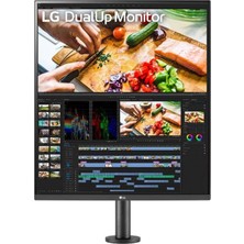 LG 27.6 Lg 28MQ780-B IPS Dualup 5ms 60HZ 2xhdmı Dp Usb-C 2k Qhd 2560X2880 Hoparlor Vesa Pıvot Sıyah