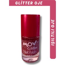 Mov Glitter Simli Oje Pembe No:12