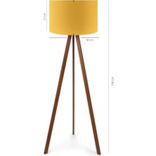 Art&Gift A&g Ahşap Tripod Lambader Kumaş Başlık Köşe Lambası
