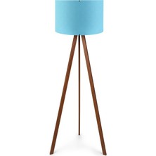 Art&Gift A&g Ahşap Tripod Lambader Kumaş Başlık Köşe Lambası