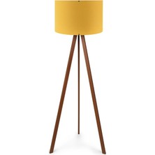 Art&Gift A&g Ahşap Tripod Lambader Kumaş Başlık Köşe Lambası