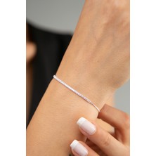 Elika Silver Kadın Su Yolu Model 925 Ayar Gümüş Bileklik