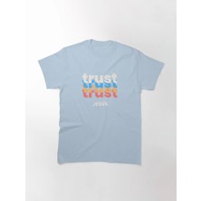 Otuz5 Trust Jesus Baskılı Bisiklet Yaka T-Shirt