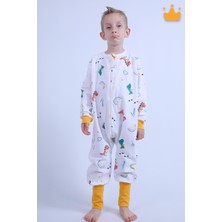 Begisa 2-8 Yaş 1 Tog Pazen Çocuk Uyku Tulumu Unisex Uzun Kollu Uyku Tulumu