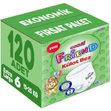 Goon Friend Külot Bebek Bezi Beden:6 (15-25KG) Extra Large 120 Adet Ekonomik Fırsat Pk