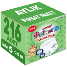 Goon Friend Külot Bebek Bezi Beden:5 (12-17KG) Junior 216 Adet Aylık Fırsat Pk