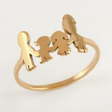 Feryal Aile Lüks Çelik Yüzük