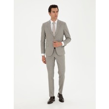 Cacharel Erkek Bej Slim Fit Yün Takım Elbise 50285134-VR011