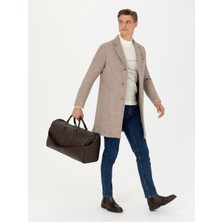 Cacharel Erkek Açık Kahverengi Slim Fit Palto 50259331-VR002
