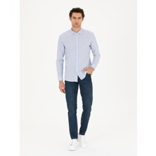 Cacharel Erkek Koyu Mavi Slim Fit Pamuk Karışımlı Jean Pantolon 50284455-VR032