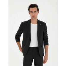 Cacharel Erkek Siyah Slim Fit Yün Karışımlı Ceket 50284835-VR046