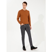 Cacharel Erkek Tarçın Slim Fit Bisiklet Yaka Basic Triko Kazak 50257398-VR191