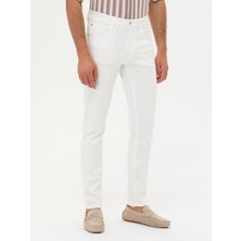 Cacharel Erkek Beyaz Slim Fit Jean Pantolon 50266671-VR013