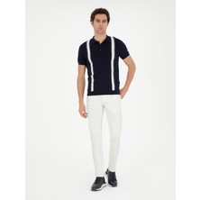 Cacharel Erkek Lacivert Slim Fit Polo Yaka Triko T-Shirt 50288820-VR033