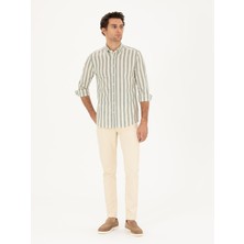 Cacharel Erkek Bej Slim Fit Pamuk Karışımlı Jean Pantolon 50284453-VR011