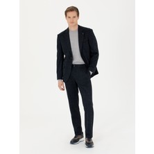 Cacharel Erkek Lacivert Slim Fit Yün Karışımlı Kumaş Pantolon 50273665-VR033