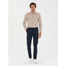 Cacharel Erkek Lacivert Slim Fit Kanvas Pantolon 50274024-VR033