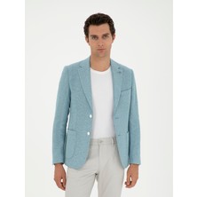 Cacharel Erkek Aqua  Slim Fit Keten Karışımlı Ceket 50284659-VR007