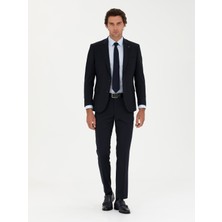 Cacharel Erkek Lacivert Slim Fit Yün Karışımlı Klasik Ceket 50277430-VR033