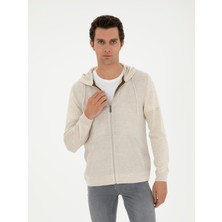 Cacharel Erkek Ekru Regular Fit Keten Karışımlı Triko Hırka 50288854-VR019