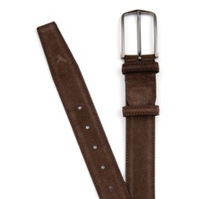 Cacharel Erkek Kahverengi Casual Süet Deri Kemer 50250695-400