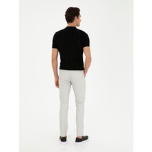 Cacharel Erkek Taş Slim Fit Beli Lastikli Kanvas Pantolon 50284774-VR049