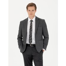 Cacharel Erkek Antrasit Slim Fit Yün Karışımlı Spor Ceket 50270156-VR006