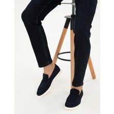 Cacharel Erkek Lacivert Eva Taban %100 Deri Loafer Ayakkabı 50287554-VR033