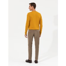 Cacharel Erkek Vizon Slim Fit Kanvas Pantolon 50259416-VR052